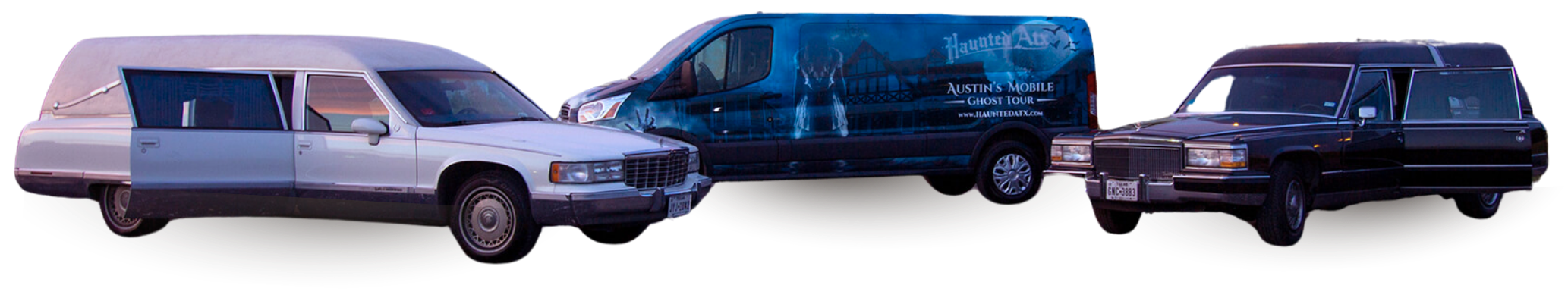Haunted ATX ghost tour vehicles